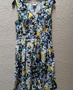 Eshakti Floral Pocket Fit Flare Boho Fall Dress